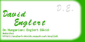 david englert business card